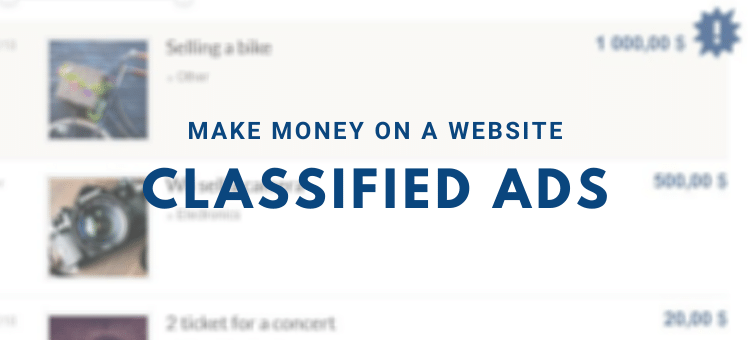 17 Ways to Make Money on a Website | Part 4 - Classified Ads